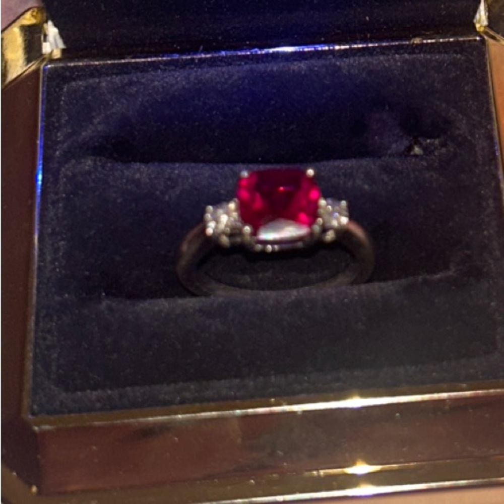 Ruby Cushion-Cut Statement Ring - image 1